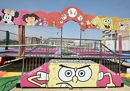 The trampolines in Alquerías where the girl died in the early hours of Sunday morning.