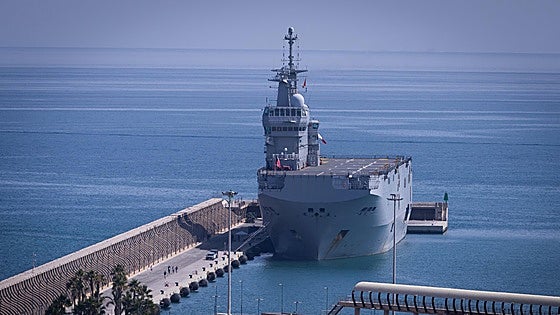 French helicopter carrier joins warships moored at Malaga's port