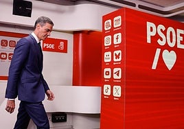 Pedro Sánchez - Spain's prime minister - in Ferraz