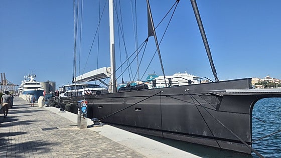 World's largest carbon fibre sailing yacht calls at Malaga's megayacht marina