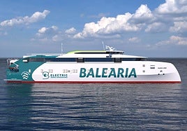 Photo of the 'fast ferry' that will operate on the route.
