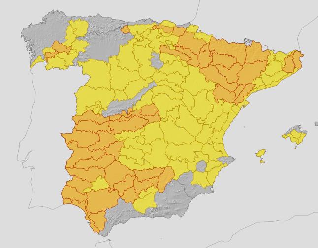Weather alerts for Spain this Tuesday, 1 July.