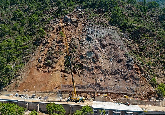 Photo of the affected area taken on Sunday.