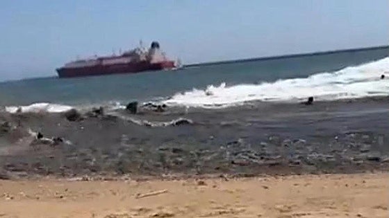 This was the terrifying moment a massive wave swept people off their feet and injured several bathers on beach in south of Spain