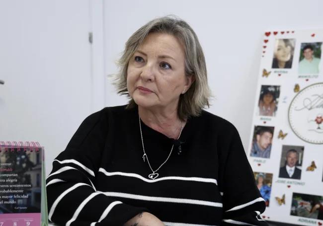 Teresa Lerma, during her interview with SUR at the Alhelí headquarters.