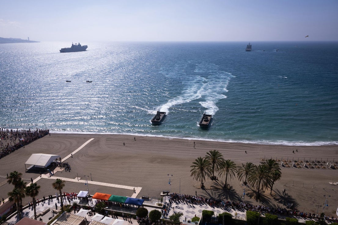 The Spanish Navy's amphibious landing on the Costa del Sol, in pictures