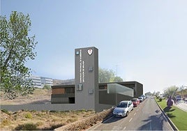 A digital image of what the new control centre and fire station will look like