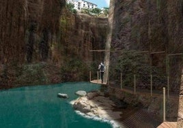 An artist's impression of the new walkway at the foot of Ronda's famous gorge.