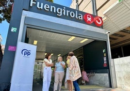 Ana Mula at the Cercanías station in the centre of Fuengirola.
