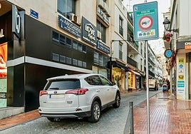 The low emission zone (ZBE) signage in Marbella.