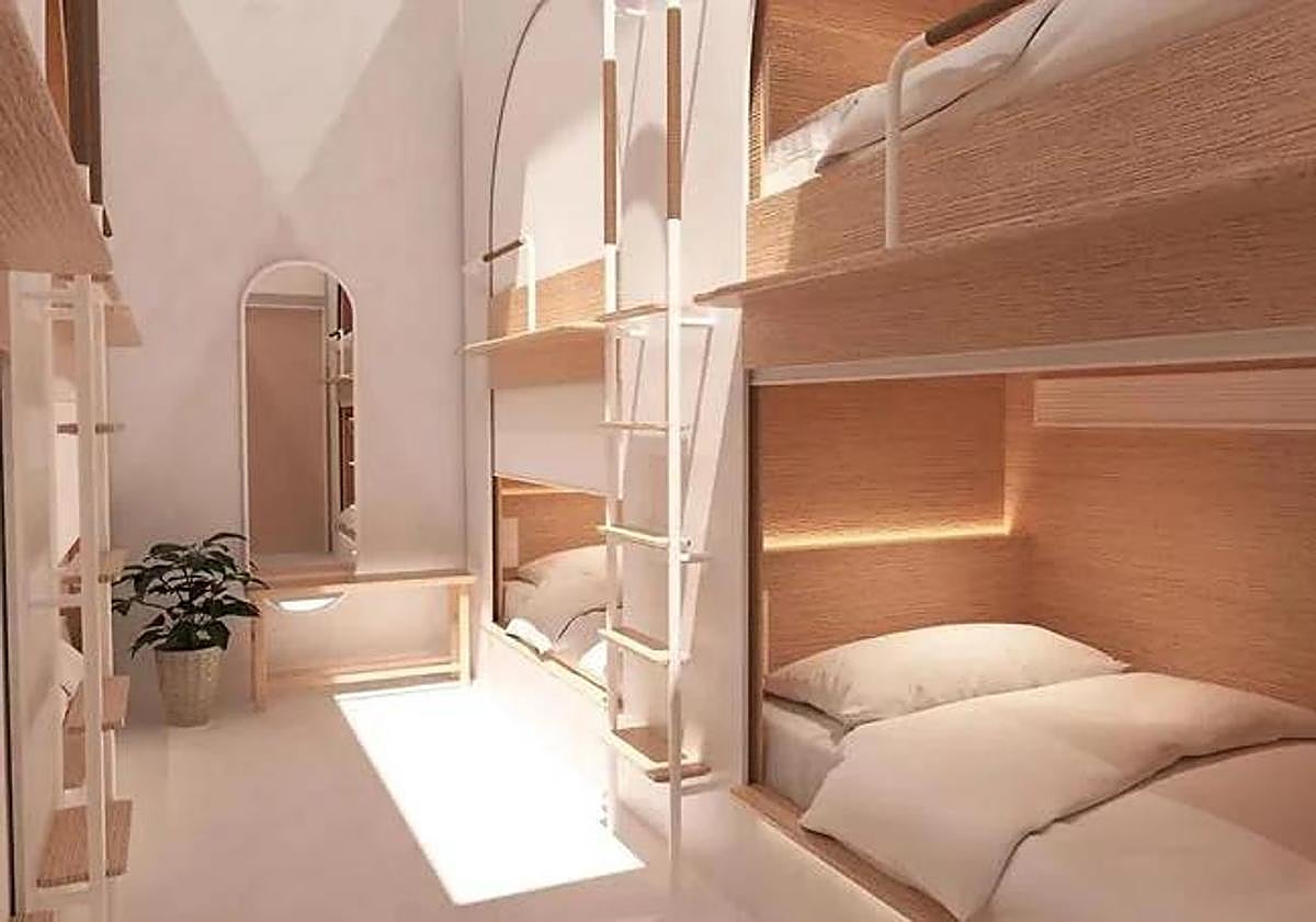 Imagen principal - In pictures: New capsule hotel opens in Malaga city centre with prices from 35 euros a night