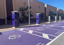 The EV charging points at El Ingenio shopping centre in Vélez-Málaga.