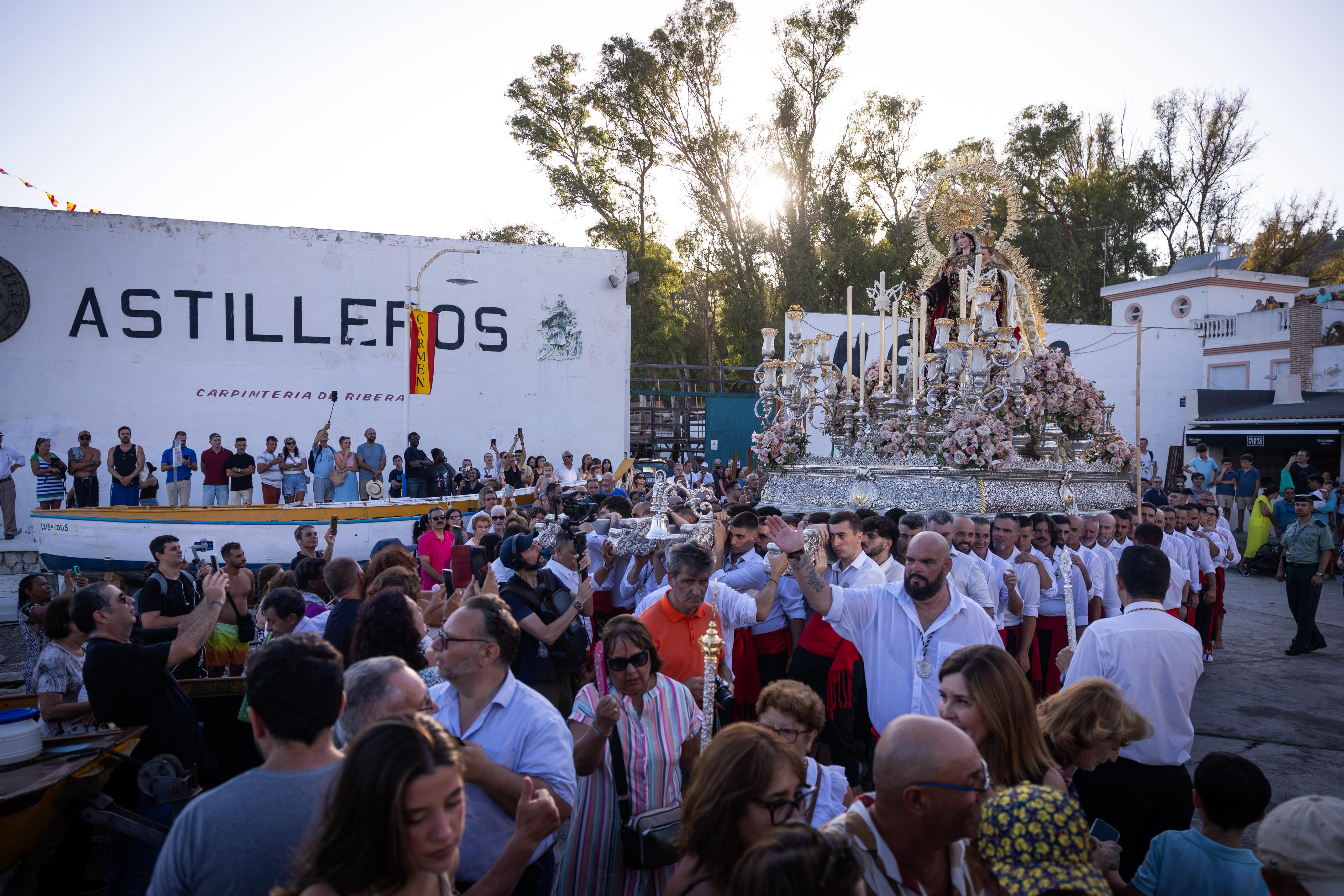 Procesión de la Virgen del Carmen en Pedregalejo.