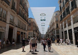 There are 52 sun shades providing protection in Calle Larios.