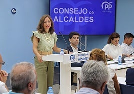 Navarro during the meeting of the mayors of the province.