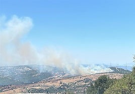 Fire on the A-377, in the municipality of Casares.