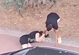 This is the shocking moment a woman was brutally punched and kicked during broad daylight mugging in Spain