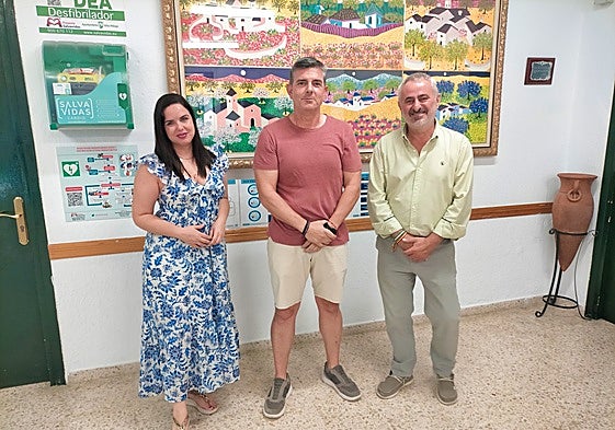 The councillors for education and infrastructure during a visit to one of the schools.