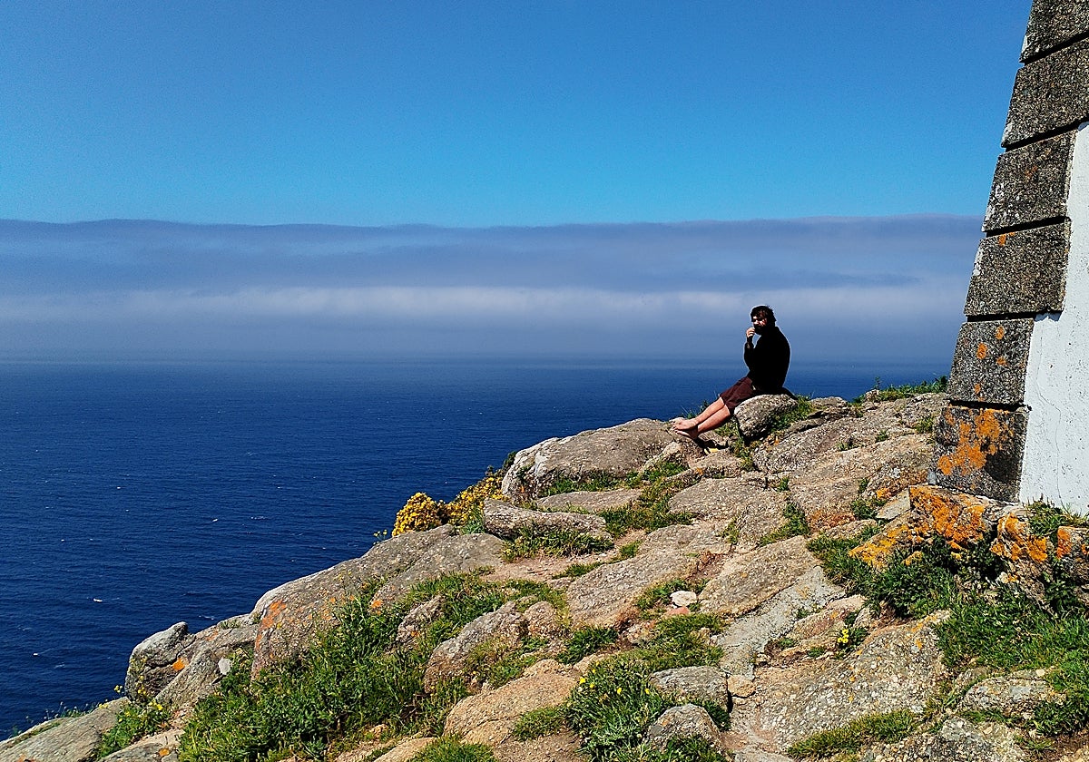 Always cool and windy on Cape Fisterra.