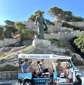 On an adventure. Travel in one of the 'tuk tuks' that operate the Amuñécar.