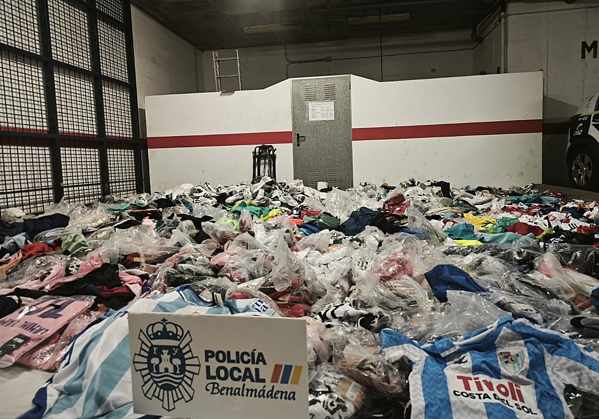 Among the items seized were football kits, sports shoes and bags.