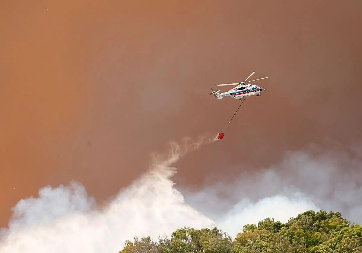 Aerial view of the affected area.