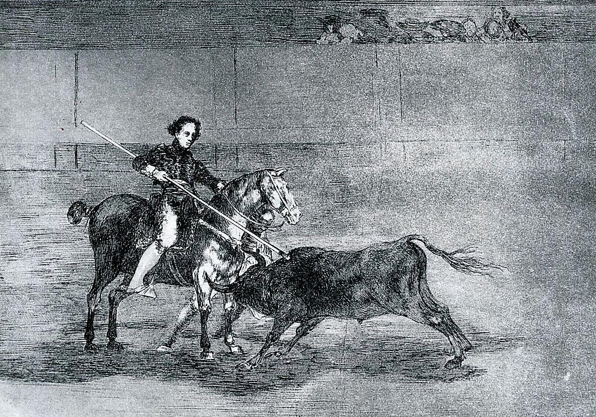 The Pajuelera, in Francisco de Goya's bullfighting painting: Tauromaquia.