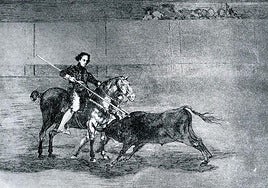 The Pajuelera, in Francisco de Goya's bullfighting painting: Tauromaquia.