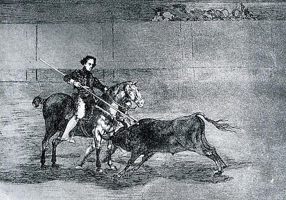 The Pajuelera, in Francisco de Goya's bullfighting painting: Tauromaquia.