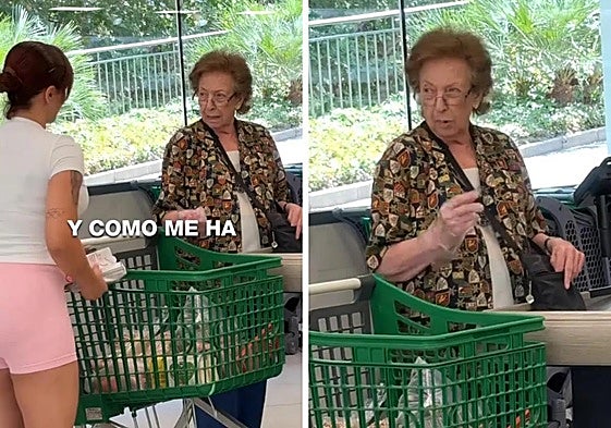 Young woman in Mercadona checkout queue asks another shopper to pay for a carton of milk, and the request ends with a surprising outcome