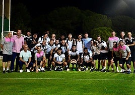 The squad after winning a recent pre-season tournament in Coín.