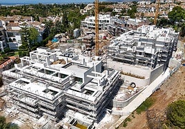 Housing under construction in Marbella.