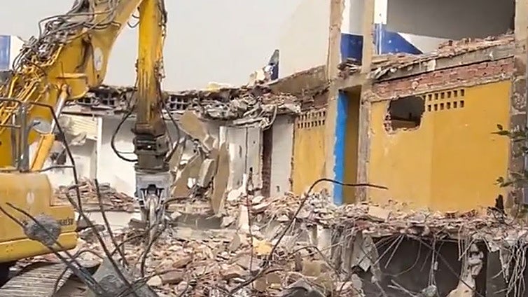 Watch as demolition of Marbella's old football ground advances at a pace