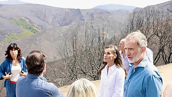Royals offer their support to residents affected by major forest fires sweeping Spain