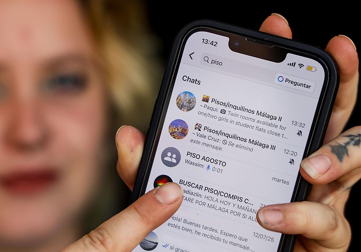 Samantha Bontempi is looking for another room, so she keeps all the property search WhatsApp groups on her mobile.