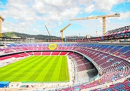 Camp Nou while under construction.