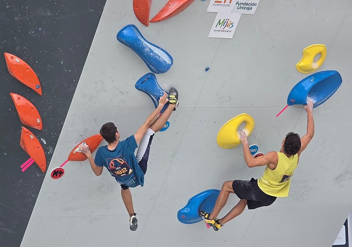 Imagen principal - Mijas goes up in the world to host 300 climbers in Copa de España competition