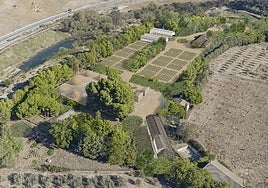 Aerial view of the site where the new environmental centre will be located.