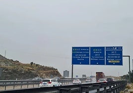 The A-7 motorway as it passes through Torremolinos.