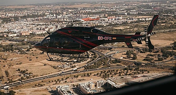 Helicopter sightseeing tours take off in capital of Spain's Andalucía region