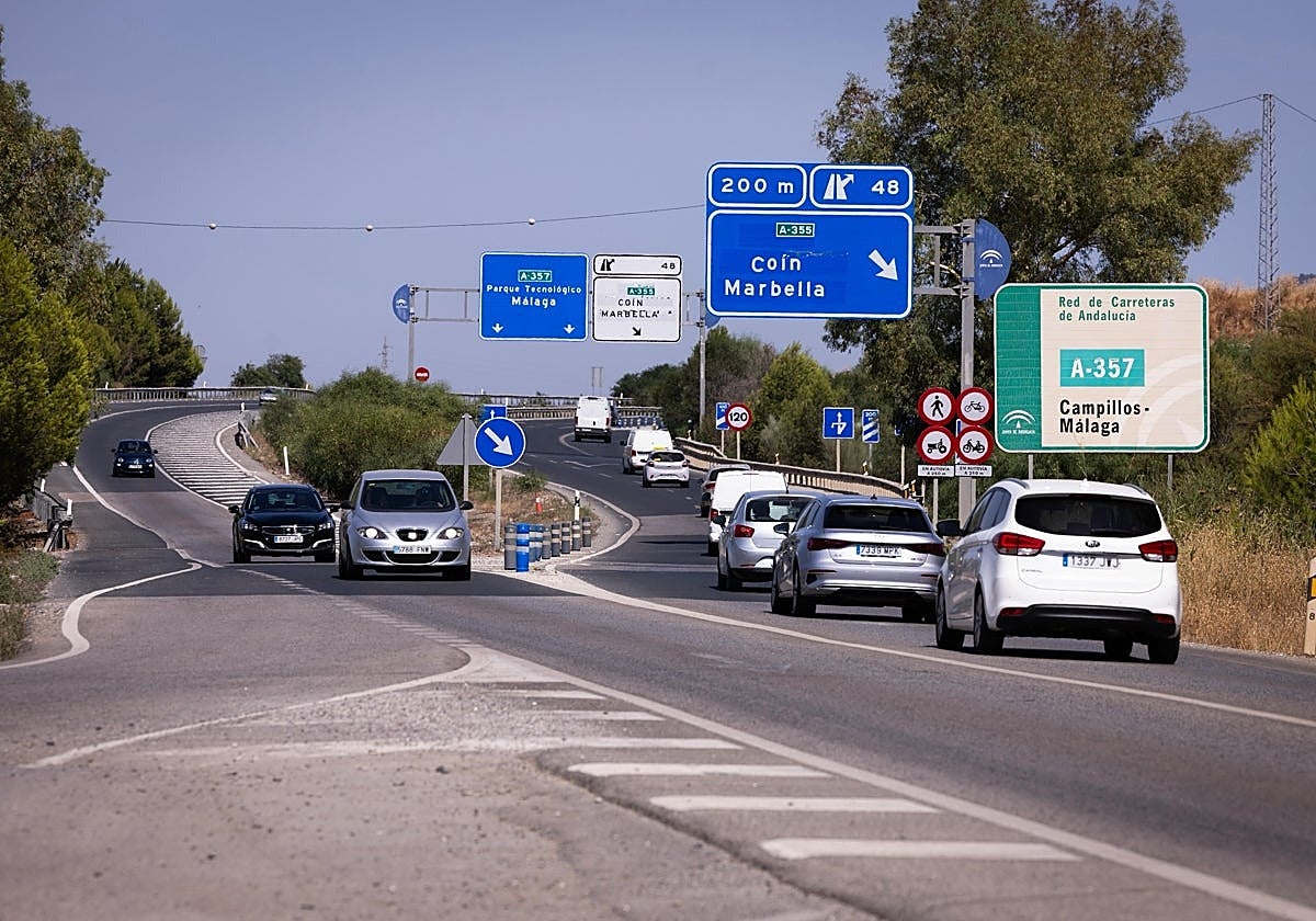 View of where the motorway currently ends in the Casapalma area and where the new stretch will begin.