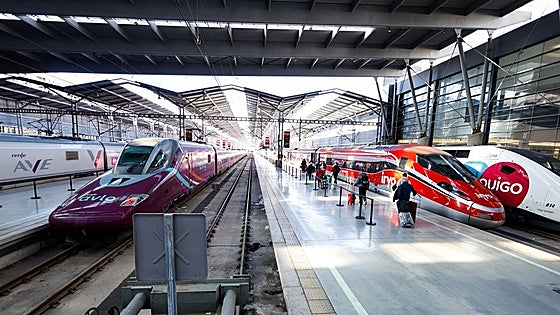 How much have ticket prices dropped due to increased competition on Malaga-Madrid high-speed train line?