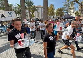 Picture of some of the participants in the races held this Thursday in Nerja.