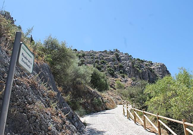 The track that begins to climb up towards La Escarihuela.