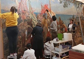 The painting that was attacked by activitists.