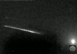 Captured image of the fireball.