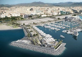 Artists impression of the San Andrés marina in the Huelin district of the city.
