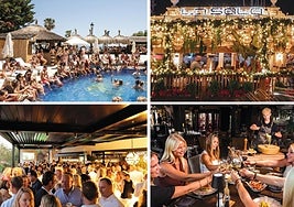 Top: La Sala by the Sea (left) and La Sala Puerto Banús. Bottom: The Clubhouse Marbella (left) and OAK Firehouse & Cocktail.
