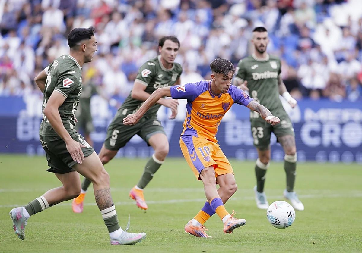 Malaga's David Larrubia spurned a number of chances.