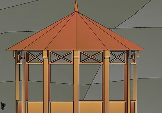 Recreation of the future gazebo.